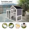 Deluxe Wooden Chicken Coop Hen House Rabbit Wood Hutch Poultry Cage Habitat