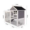 Deluxe Wooden Chicken Coop Hen House Rabbit Wood Hutch Poultry Cage Habitat