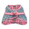 Step-In Denim Dog Harness - Pink Plaid