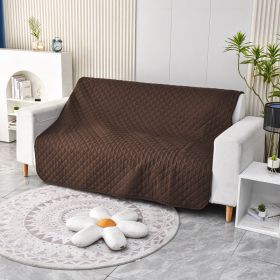 Pet Warm Waterproof Brushed Sofa Cushion (Option: Brown-80x230cm)