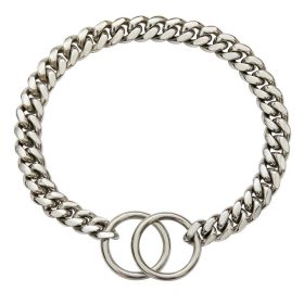 Pet Supplies Stainless Steel Drag Chain Double Ring (Option: Steel-65cm)