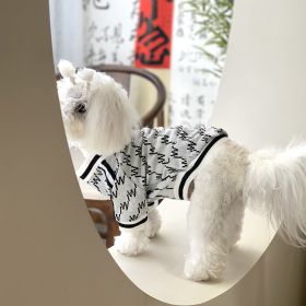 Autumn And Winter Teddy Pet Jacket Zipper Coat (Option: White-S)